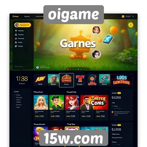 Análise da interface do usuário no site Oigame